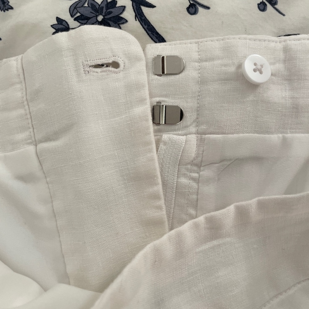 Talbots White Linen Trousers - Picture 4 of 16